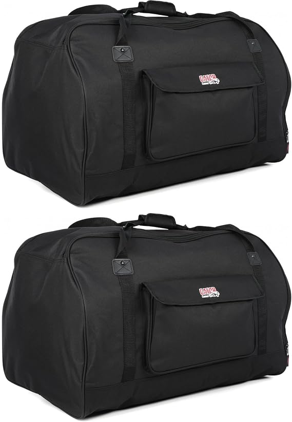 Gator GPA-TOTE15 Heavy-Duty 15" Speaker Tote Bags (2-Pack) - Durable, Water-Resistant Carry Bags for 15-Inch Speakers, with Padded Protection