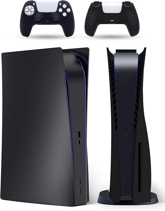PEYANZ Faceplate Cover for PS5 Disc Edition + 2 Controller Covers