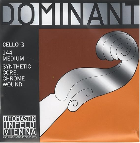 Thomastik-Infeld 144-4/4 Dominant Nylon Core Cello String, Chrome Wound, Medium Gauge, 4/4 Scale, G