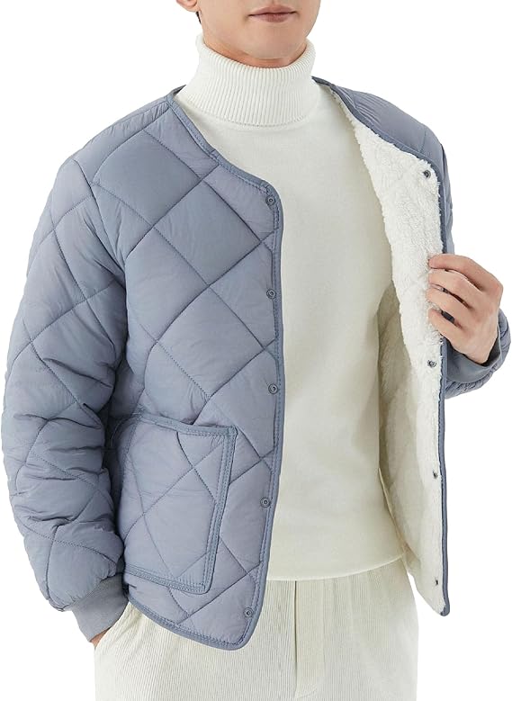 Men Round Collar Diamond Quilted Jacket Trendy Warm Students Down Coats Winter Youth Overflow Padded Outerwear
