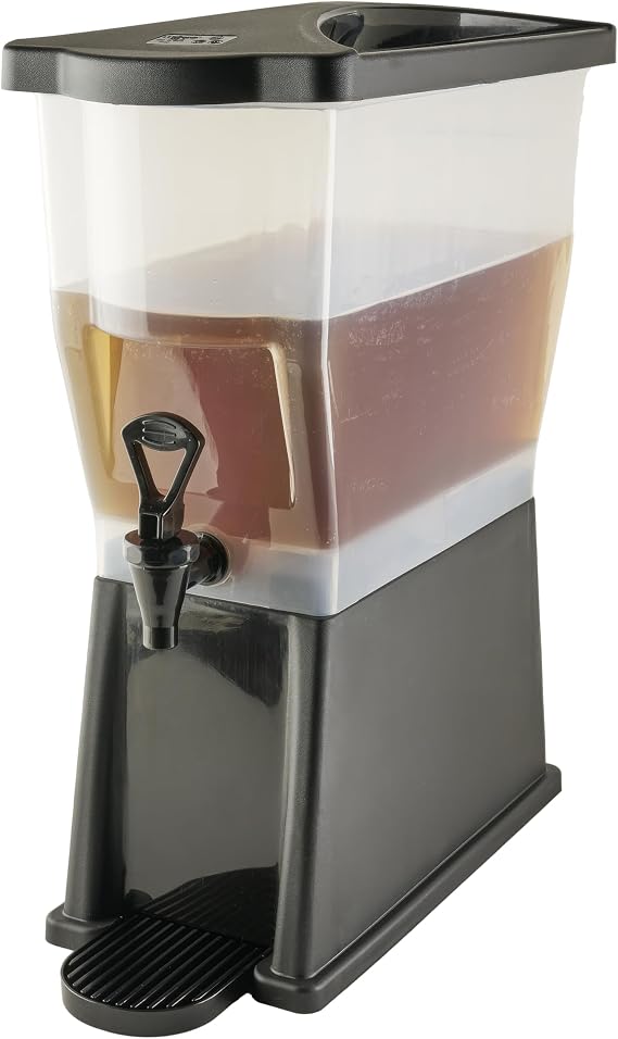 Winco 3 Gallon Slim Plastic Beverage Dispenser with Base