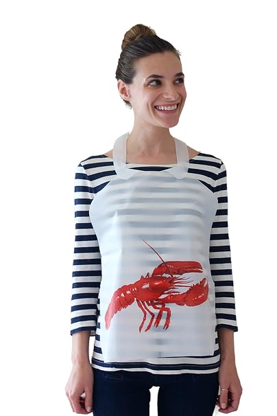 25 Pack Disposable Plastic Lobster Bibs