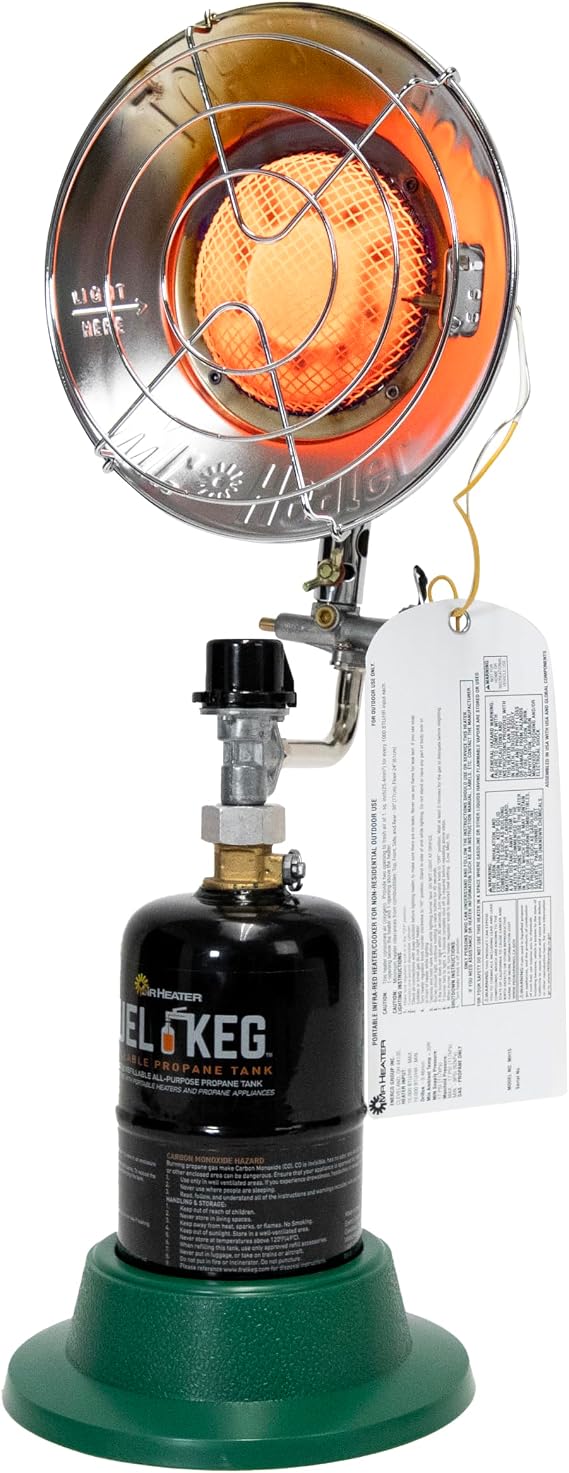 Mr. Heater MH15 Single Tank Top Outdoor Propane Heater, Silver