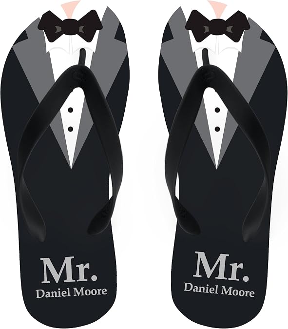 MR. Name Groom Flip Flops Personalize Yours!