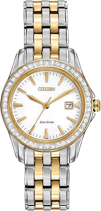 CITIZEN Ladies' Eco-Drive Crystal 28mm Stainless Steel EW1908-59A