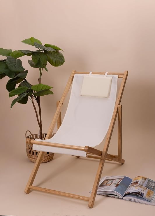 [marka] Bambu Katlanır Şezlong Sandalye