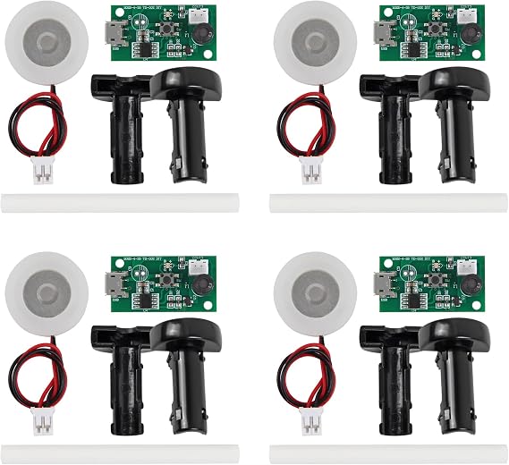 4pcs USB Humidifier Module USB Spray Module Circuit Board Atomization Module 5V Atomization Plate Circuit Board Atomization Module Atomizer DIY Incubation Experimental Equipment