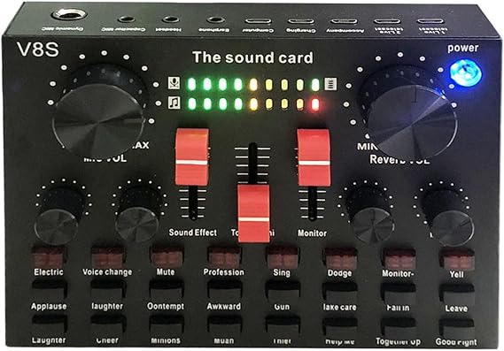 Audio Mixer For Streaming - Audio System Monitor - Compact PC Audio Interface, Practical DJ Sound Controller Portable For Streaming Use