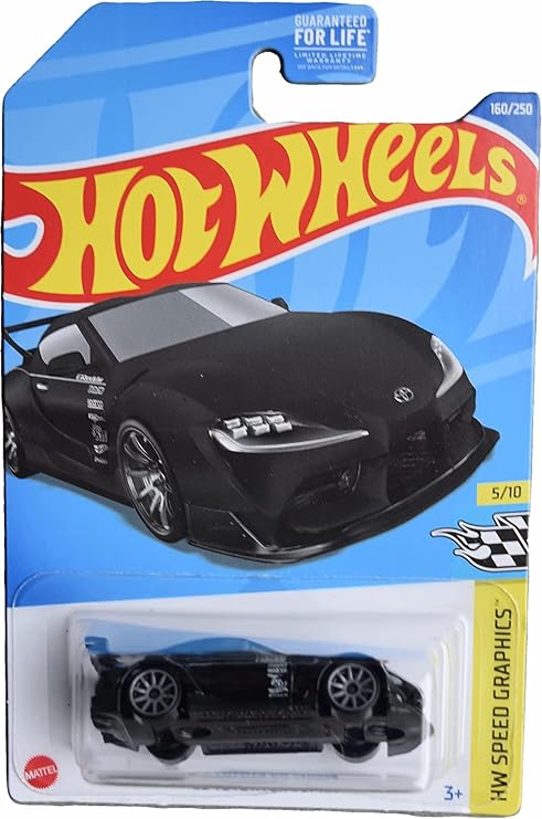 Hot Wheels '20 Toyota GR Supra, Speed Graphics 5/10, Black