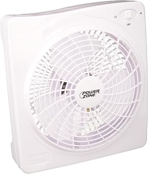 HOMEBASIX F-1022 Box Fan, 10-Inch