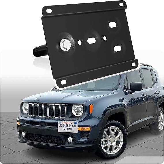 No Drill Front License Plate Holder Fits Jeep Renegade Sport