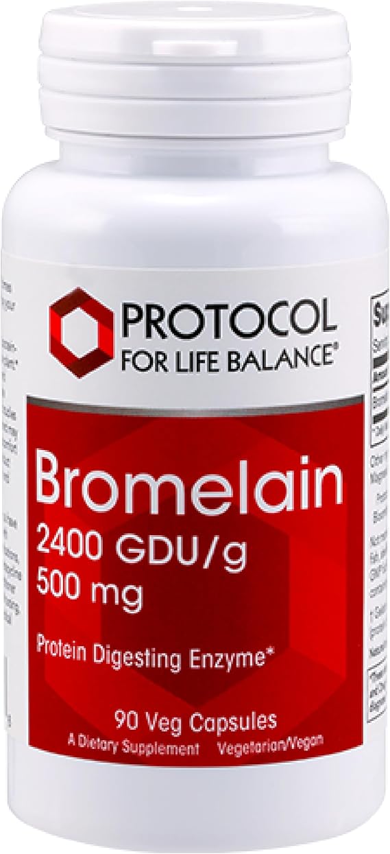 PROTOCOL FOR LIFE BALANCE Bromelain 500mg, Digestive Enzyme, 90 Veg Caps