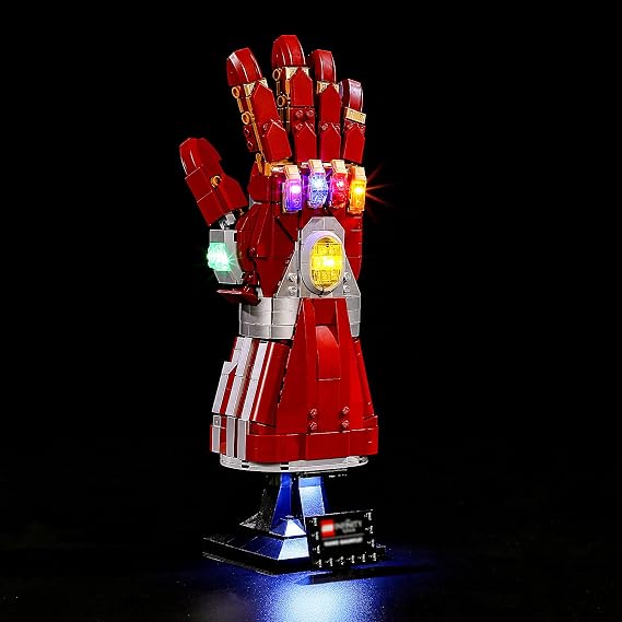 YEABRICKS LED Light for Lego 76223 Marvel Iron Mans Nano Glove Building Blocks Model (Lego Set Not Included)