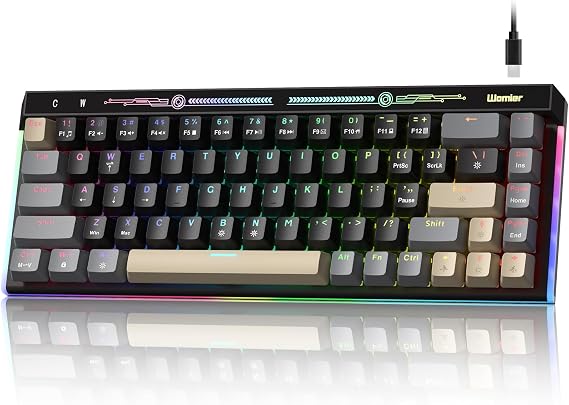 VK68 65% Wired Gaming Keyboard, 68-Key Mini Keyboard, Black | RGB Backlit, Anti-Ghosting Keys, Ultra-Compact Design for PC, Laptop and Windows Gaming