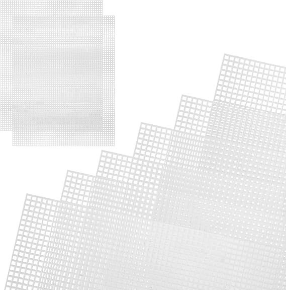 Pack of 12 plastic canvas sheets plastic cross stitch mesh fabric canvas