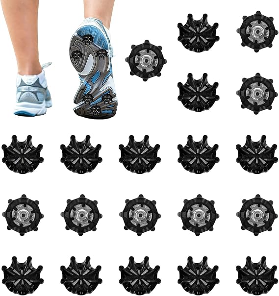 20PCS Golf Shoe Spikes, Durable TPU Replacement Cleat, Universal Fit