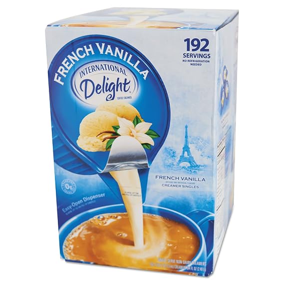 International Delight Coffee Creamer Singles, French Vanilla, 192 Count