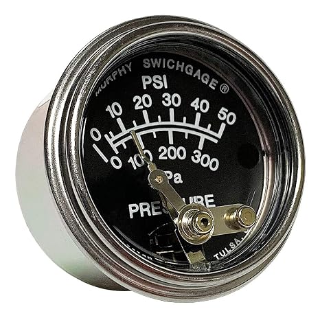 Murphy by Enovation Controls 20P-50, 2" Pressure Swichgage, 0-50 psi (05703107)