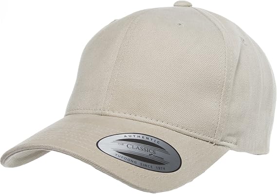 Yupoong Brushed Twill Sewn Eyelets Mid-Profile Cap