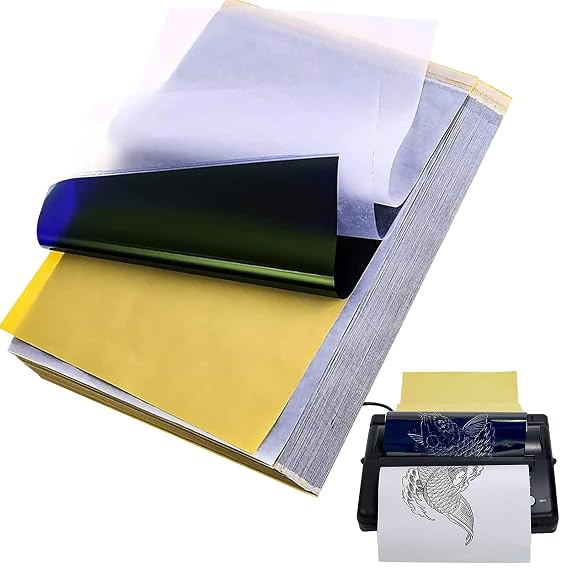 Tattoo Transfer Paper 100 Sheets, Thermal Stencil Paper for Tattooing