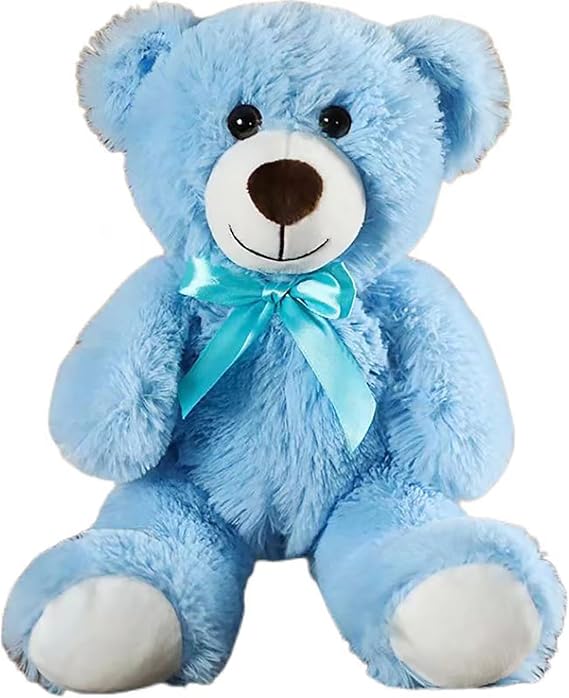 Teddy Bear Plush Toy, 13.5 inch Teddy Bear Stuffed Animal Birthday for Kids Girl Friends(Blue