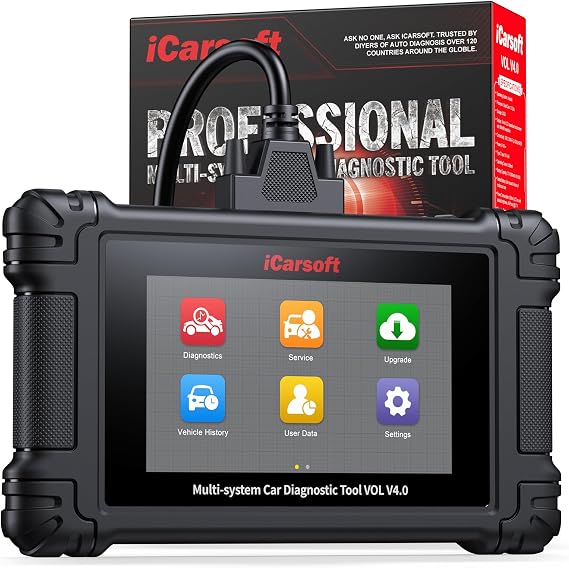 iCarsoft VOL V4.0 Bidirectional Diagnostic Scan Tool for Volvo/SAAB OBD2 Scanner + 2 Vehicle Make Groups, All System, 30 Reset Items/Actuation Test/Battery Registration, Support CAN-FD -Free Update
