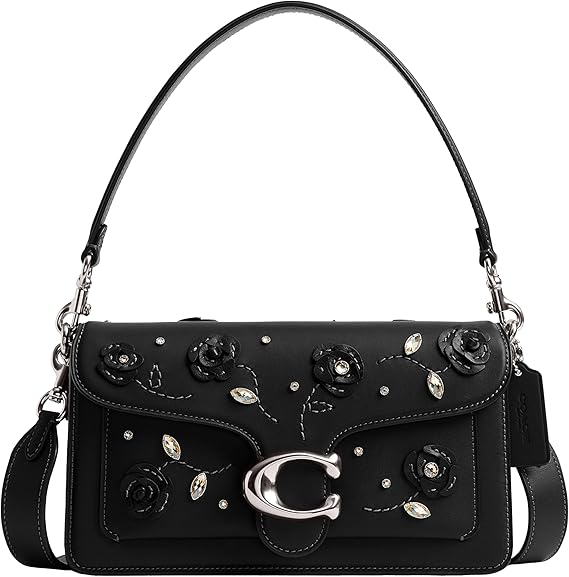Coach Tabby Shoulder Bag 26 with Crystals Embellishment, LH/Black
