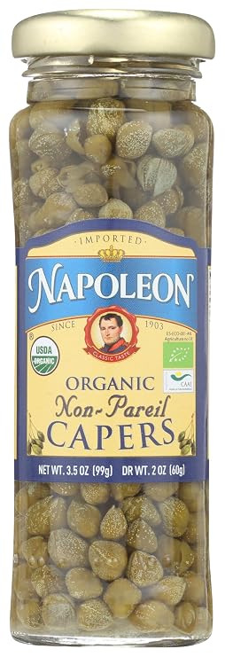 Napoleon, Organic Non-Pareilles Capers, 3.5 Ounce