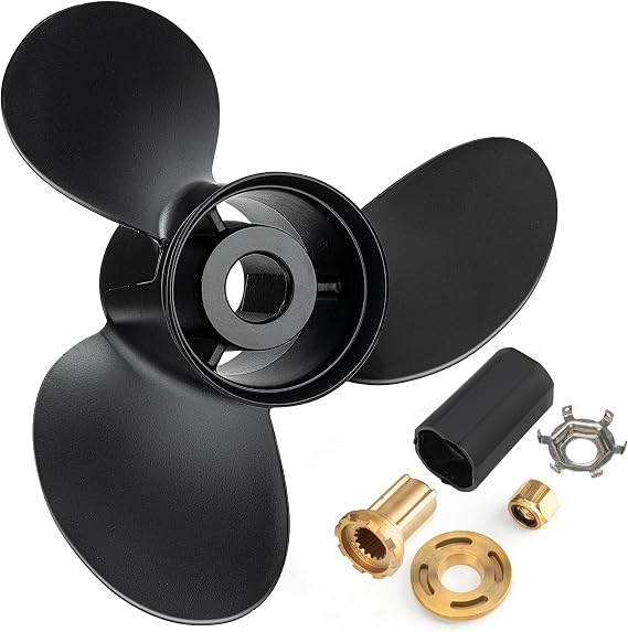 14x11 48-77338A45 Boat Propeller for Mercury 60-115 HP | Aluminium Boat Propeller for Mercury Outboard Motors 60 75 90 100 115 Hp,15 Spline Tooth,Hub Kits Included,Rh,14 x 11p