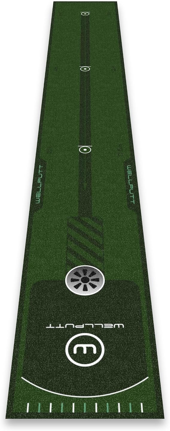 WELLPUTT - Golf Putting Training Mat - 8ft Essential