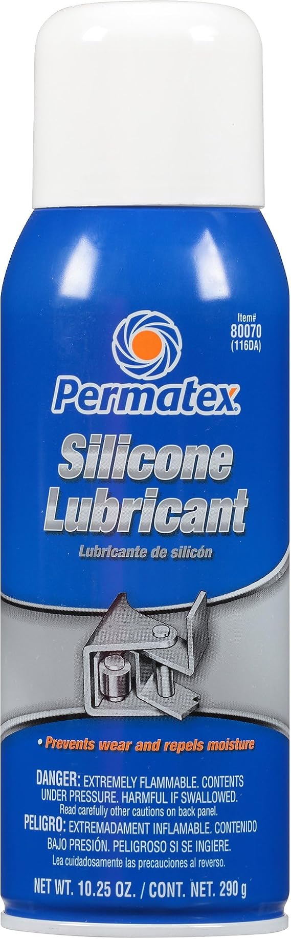 Permatex 80070 Silicone Spray Lubricant, 10.25 oz. net Aerosol Can