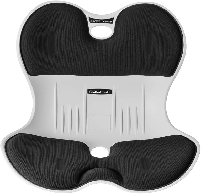 Roichen Chair for Mens (Large), Black, Posture Correction Chair, Lumbar Support, Back & Waist Support, Roichen