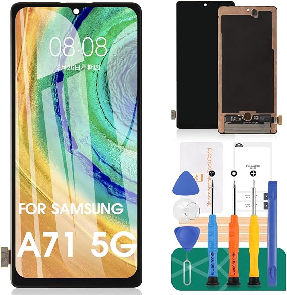 Screen Replacement for Samsung Galaxy A71 5G SM-A716 A716U A716A A7160 A716D AMOLED Display LCD Touch Screen Digitizer Assembly Repair Kits(No Fit for A71 4G/A715