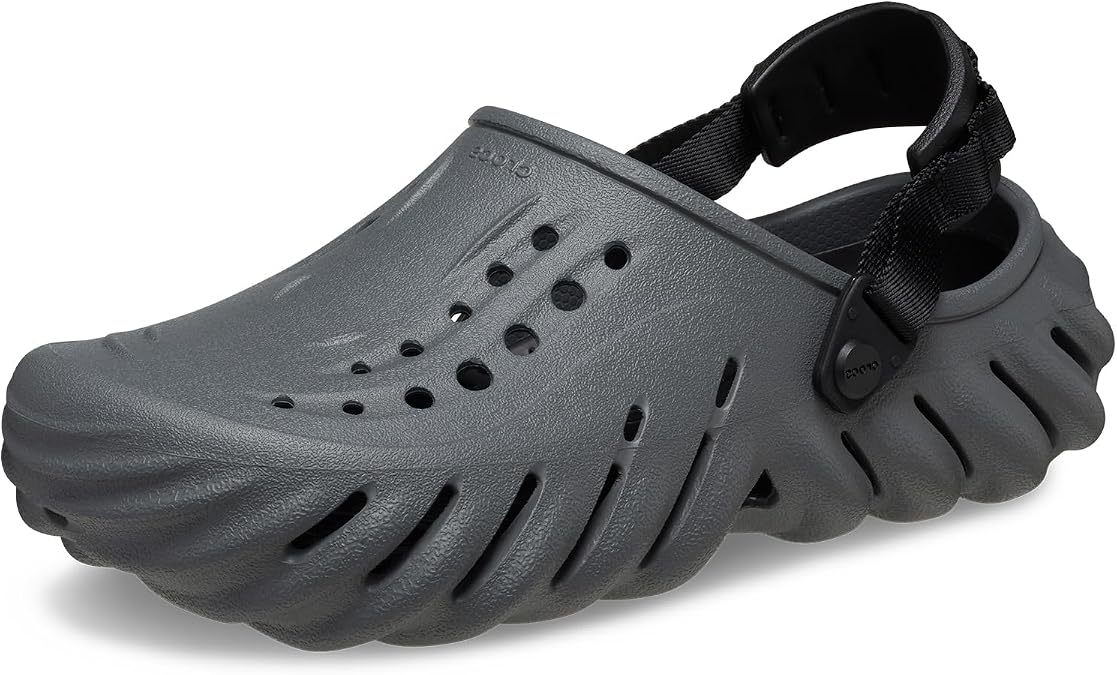 Crocs Unisex Echo Clogs, Varsity Red, 7 US Men, Slate Grey, 35 EU