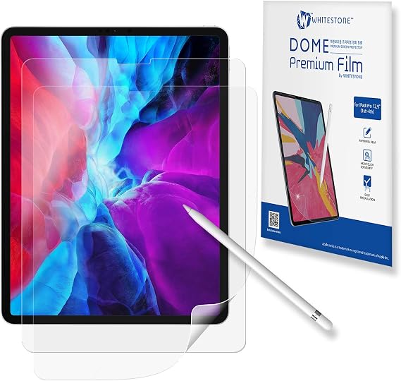 Whitestone DOME PAD [Perfect Full Coverage] Premium Film for iPad 12.9 inch [2Pack]