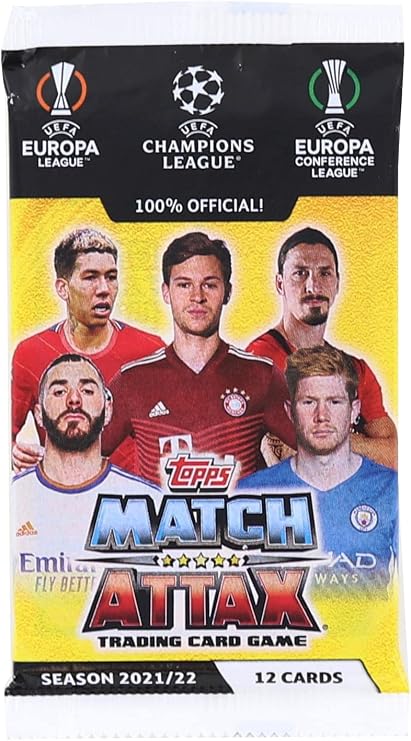 UEFA Champions League 202122 Topps Match Attax Pack | 12 Cards Per Pack