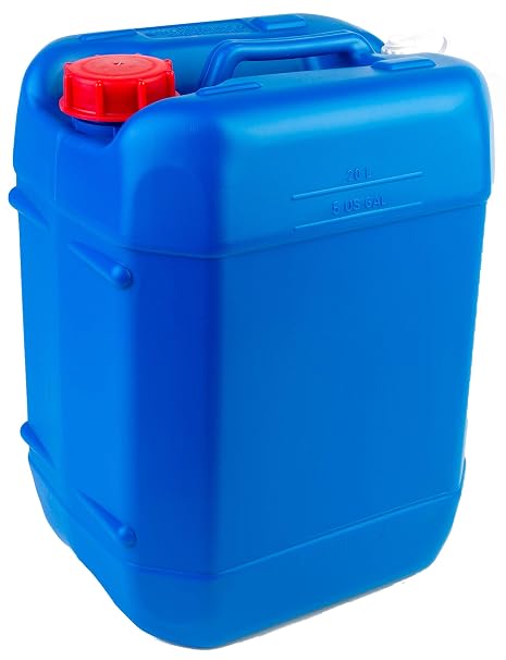 Hudson Exchange 5 Gallon (20 Liter) Handled Container with Cap, HDPE, Blue