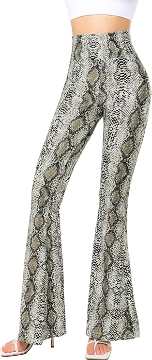 Yvette Bell Bottom Pants for Woman Lace High Waisted Flare Leggings Pants Sexy Disco 70s