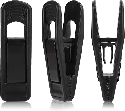 Tinfol Black Plastic Hanger Clips 40 Pack, Large Opening Pant Clips, Strong Pinch Grip Clip for Slim-line Clothes Hangers, Multi-Purpose Finger Clip for Skirt Pant Hangers