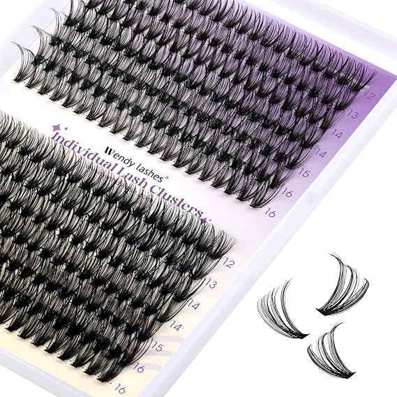 WENDY LASHES DIY Lash Clusters Wispy Cat Eye Eyelash Clusters D Curl 280Pcs