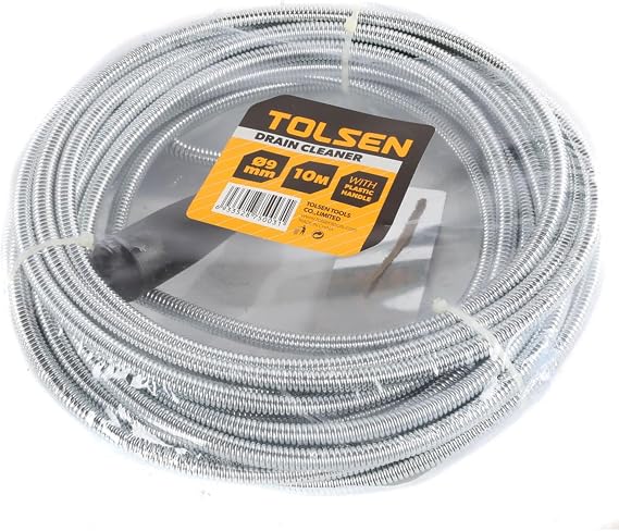 TOLSEN Plastic Grip 5M 16Feet Snake Spring Pipe Rod Sink Drain Cleaner Wire