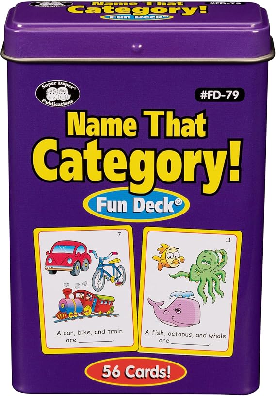 Super Duper Publications | Name that Category Fun Deck | Describing, Categorizing, and Organizational Skills Flash Cards | Educational Learning Materials for Children