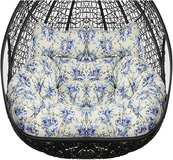 ZTGL Hammock Swing Chair Cushion, Washable Double Egg Chair Cushion Replacement, Removable 2 Persons Hanging Swing Egg Chairs Chair Pads for Indoor Outdoor,K,1 pc 110x150cm