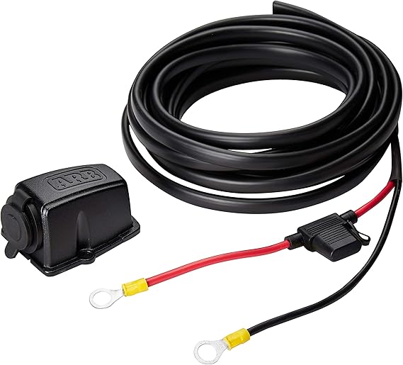 ARB 10900027 Fridge Freezer Wiring Kit and Threaded Socket Mount for quick installation onto your battery, compatible with all ARB Fridge Freezers.