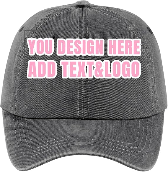Custom Hat for Men Women Personalized Denim Caps Design Your Own Logo Hats Customizable Trucker Hat Print Embroidery