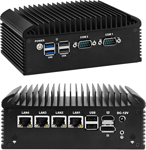 CWWK Mini PC N150 Firewall Appliance, 4 x i226-V 2.5GbE LAN, 2x RS232 COM, Micro OPNsense Box, Fanless Industrial Embedded Mini Computer, NO RAM/SSD, DDR4, M.2, SIM, SATA, AES-NI