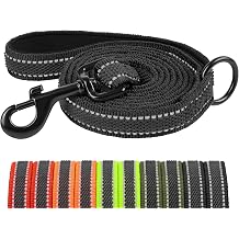 X XBEN Dog Leads for Small Medium Large Dogs,1M/1.2M/1.5M/1.8M/2M/2.2M/3M Reflective Dog Lead with Soft Padded Handle, Training Lead Leash with Durable Rubber Thread, for Walks & Training with Dogs