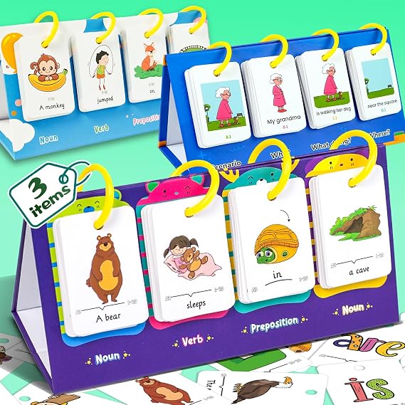 Kids Learning Calendar Set - ABC Word Pocket Chart, Sentence | Alphabet ABC Flash Cards, Phonics CVC Word Games, Addition and Subtraction Flashcards, Puzzle for Homeschool Kindergarten