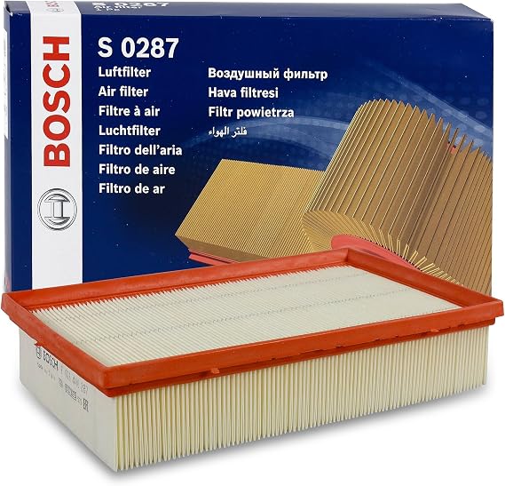 Bosch S0287 - Air Filter Car Cleans sucked air from particles - high wet and tear resistance