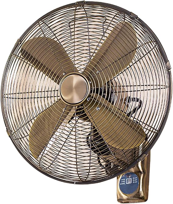 Industrial Wall Mounted Fan with Remote Control - Oscillating Cooling Fan - 3 Speed Adjustable Fan - Bedroom Greenhouse Gym Office Garage, Silver(Bronze-18In/500mm X 550mm X 300mm